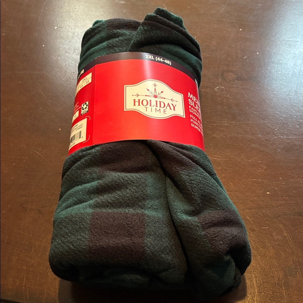 Holiday Time Green and Black Checkered Men’s Sleep Pajama Pants NWT